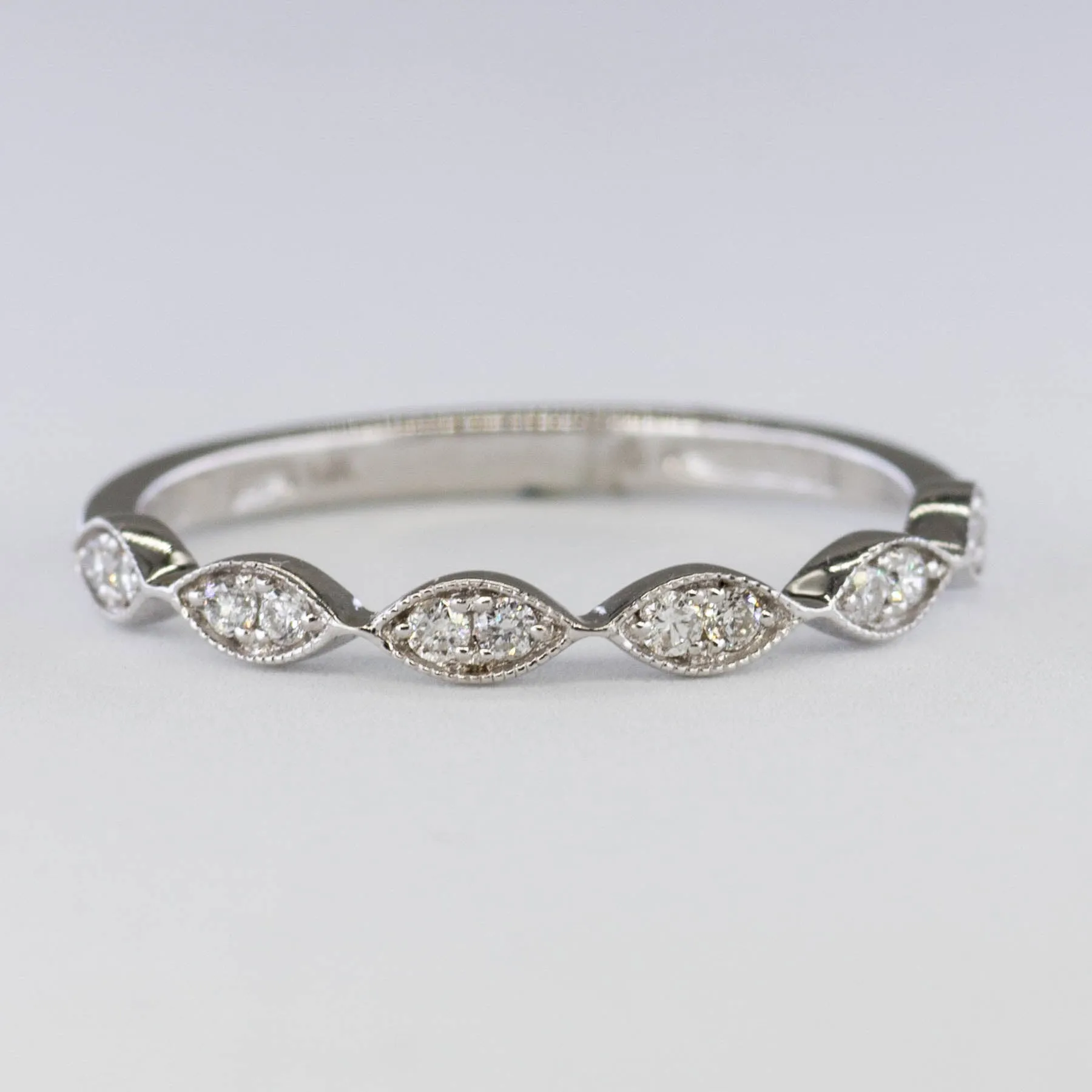 '100 Ways' Art Deco Inspired Wedding Bands | Options Available | 0.15ctw |