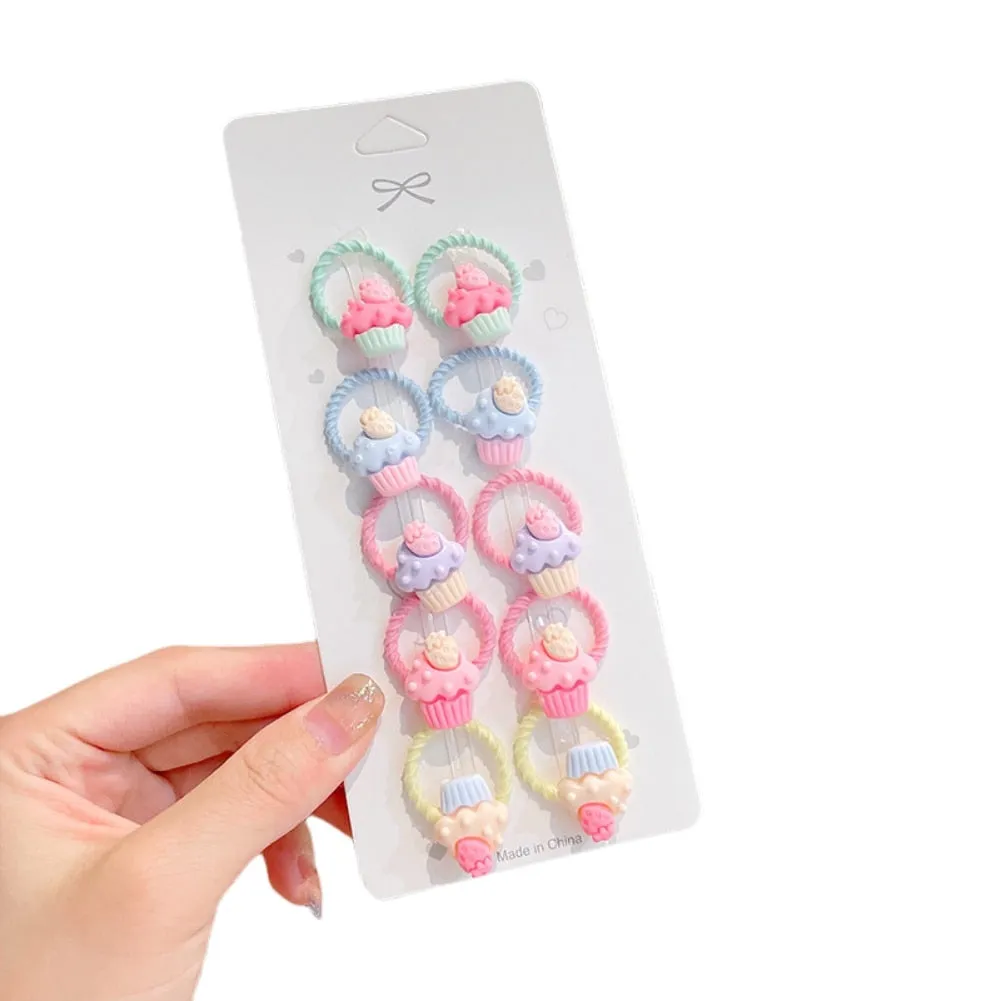 10Pcs Baby Hair Rope  Fruit Children hair accessories Headdresses Banana Strawberry