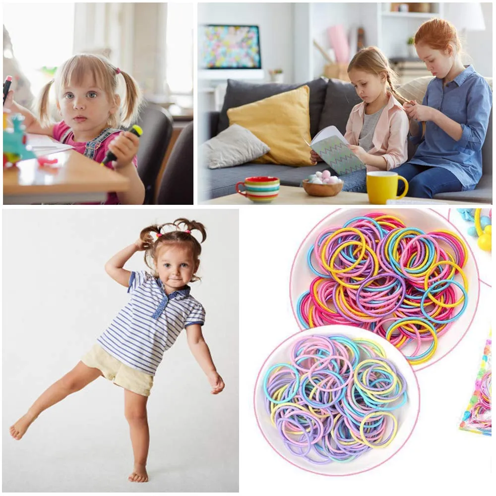 200pcs Hair Ties for Kids Toddler Hair Ties for Girls Elastic Small Hair Bands for Kids