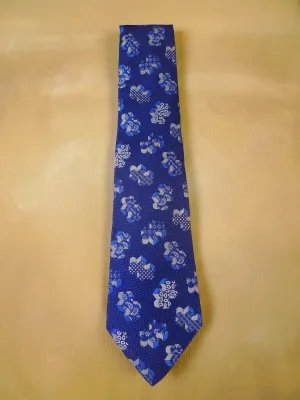 24/0289 new & unworn turnbull & asser Jermyn St. blue jigsaw pattern 100% silk tie