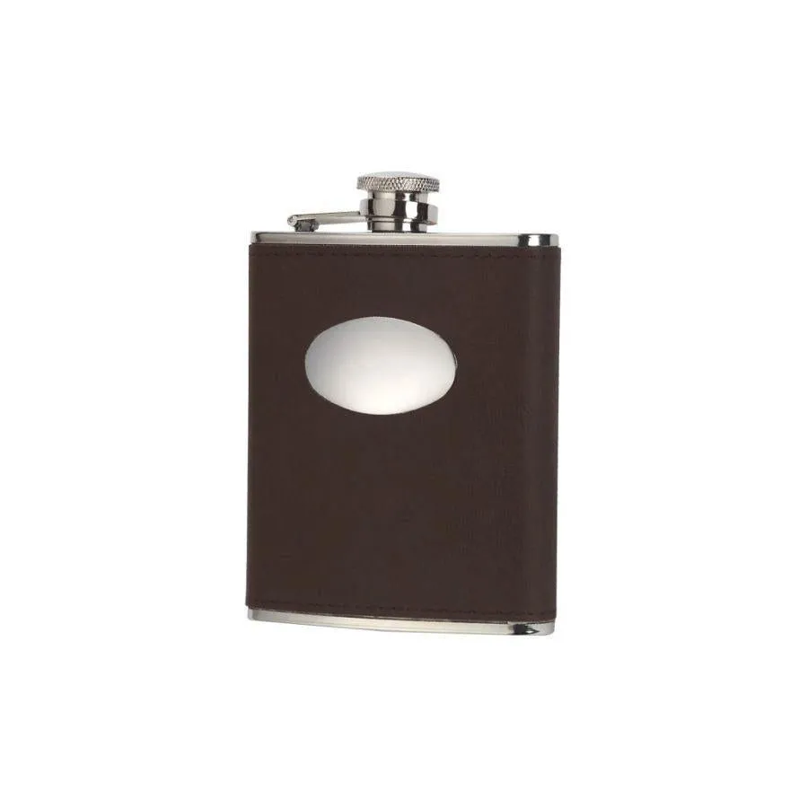 5oz Brown Leather Hip Flask