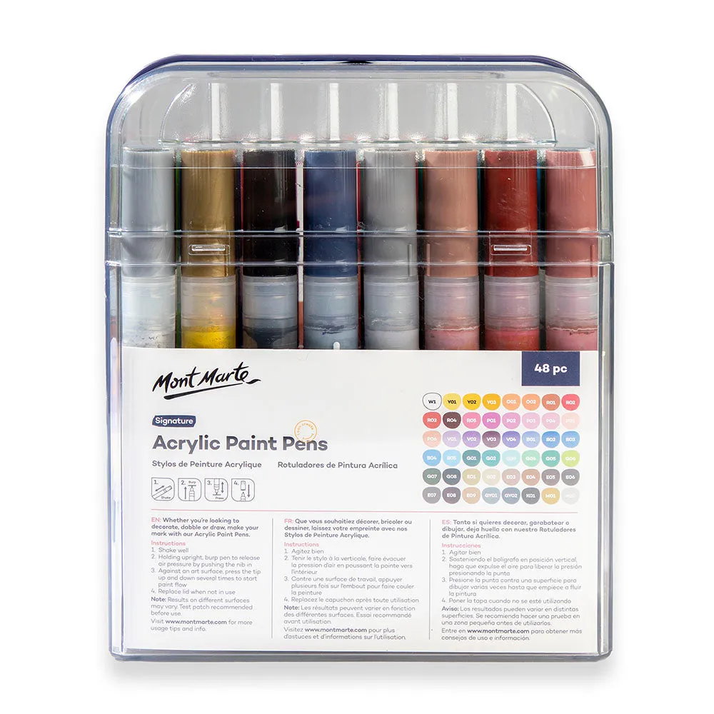 Acrylic Paint Pens in Case Broad Tip Signature 48pc