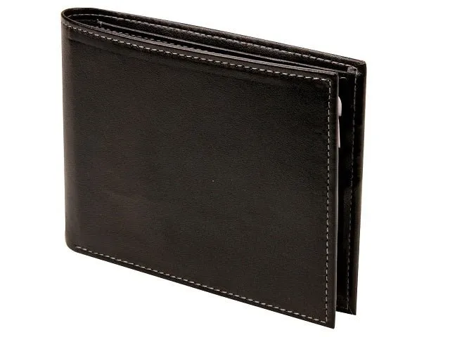 Adpel Synthetic Leather Wallet With RFID & Coin Purse | Black