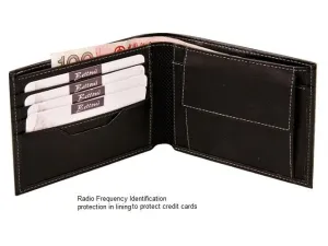 Adpel Synthetic Leather Wallet With RFID & Coin Purse | Black