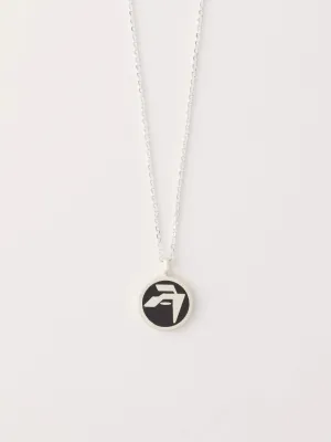 AMBUSH Epoxy Amblem Charm Necklace - Silver