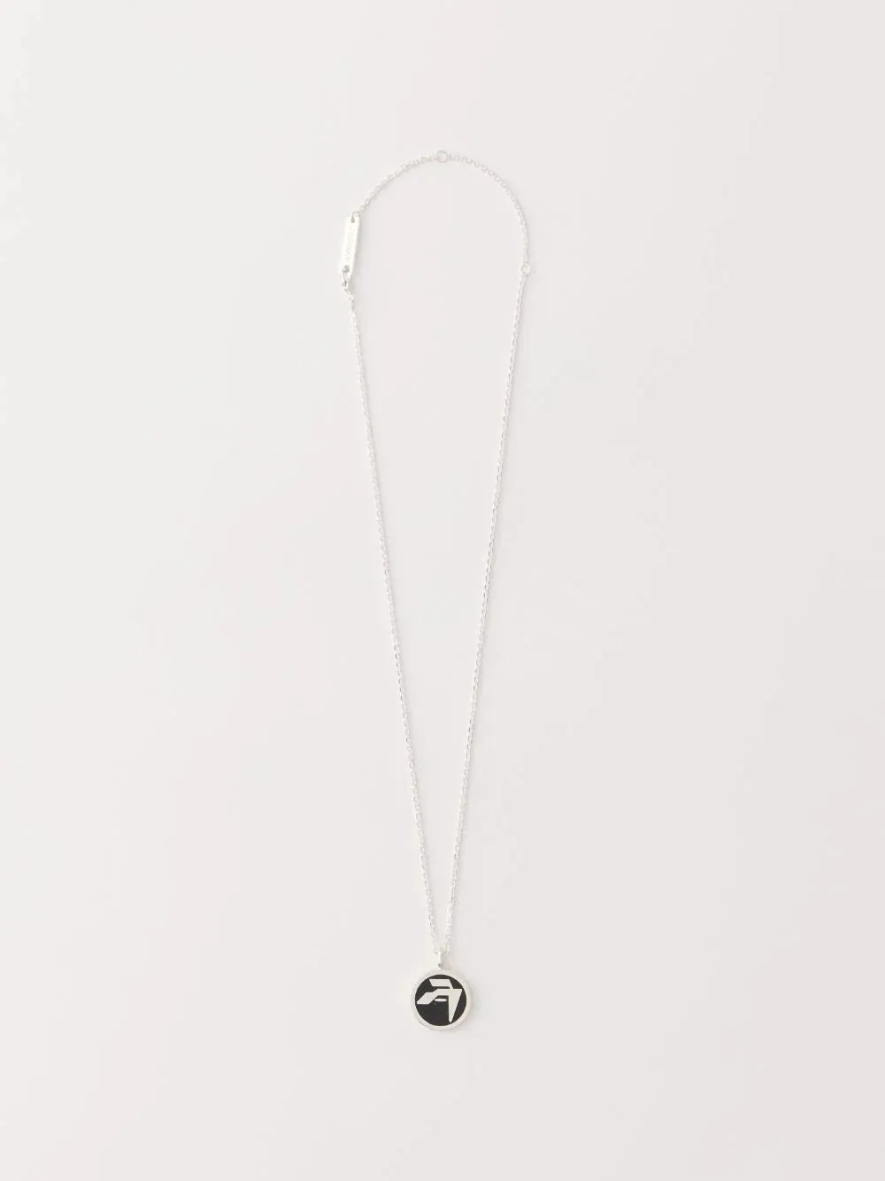 AMBUSH Epoxy Amblem Charm Necklace - Silver