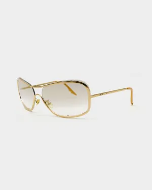 Anna Sui Aviator Golden Sunglasses 2000's