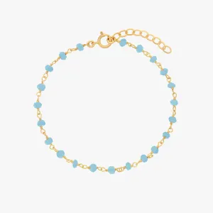 Aqua Agate Gemstone Bracelet