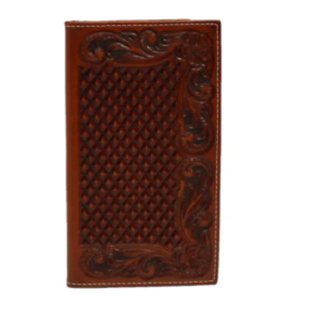 Ariat Men's Diamond Print Rodeo Wallet/ Checkbook Cover