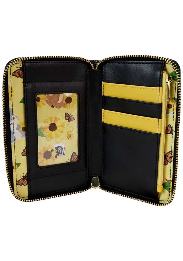 Bambi: Sunflower Friends | ZIP AROUND WALLET