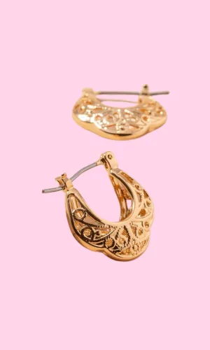 Baroque Huggie Hoop Earrings