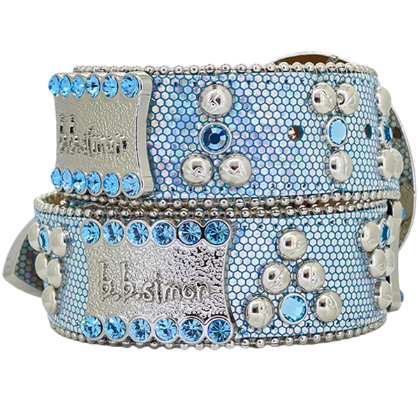 b.b. Simon Light Blue Mermaid Crystal Belt