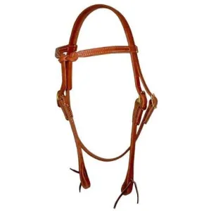 Berlin Custom Leather Knotted Browband Headstall with Ties