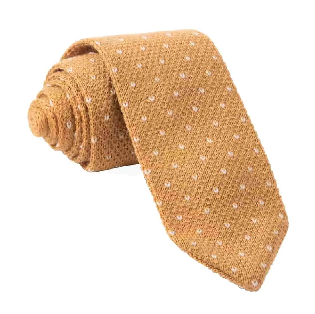 Birdseye Knit Mustard Tie