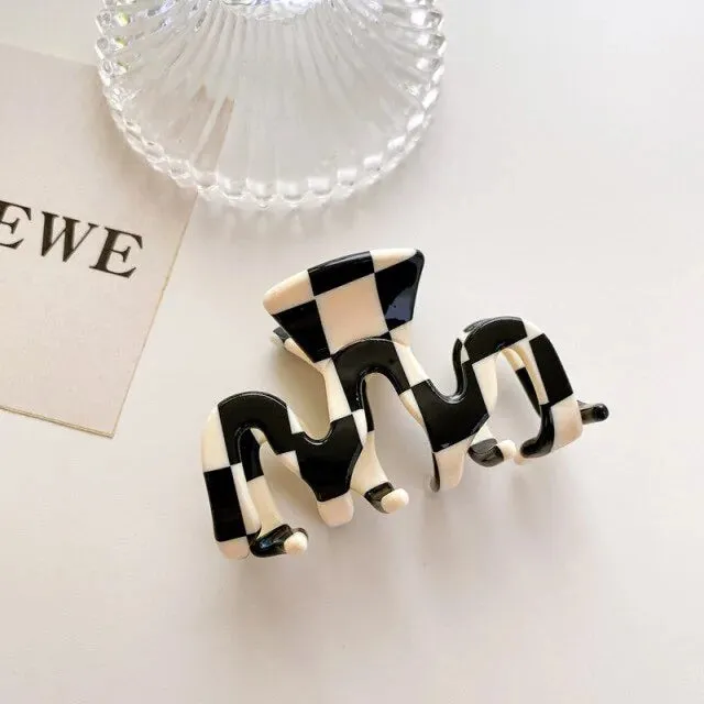 Black White Hair Clips