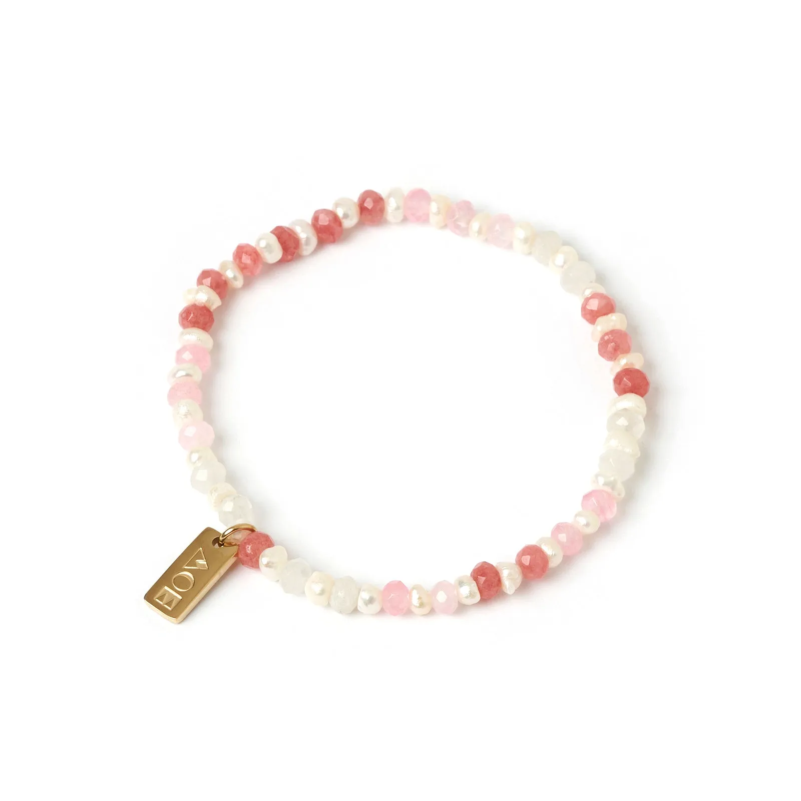 Bloom Pearl and Gemstone Bracelet - Watermelon