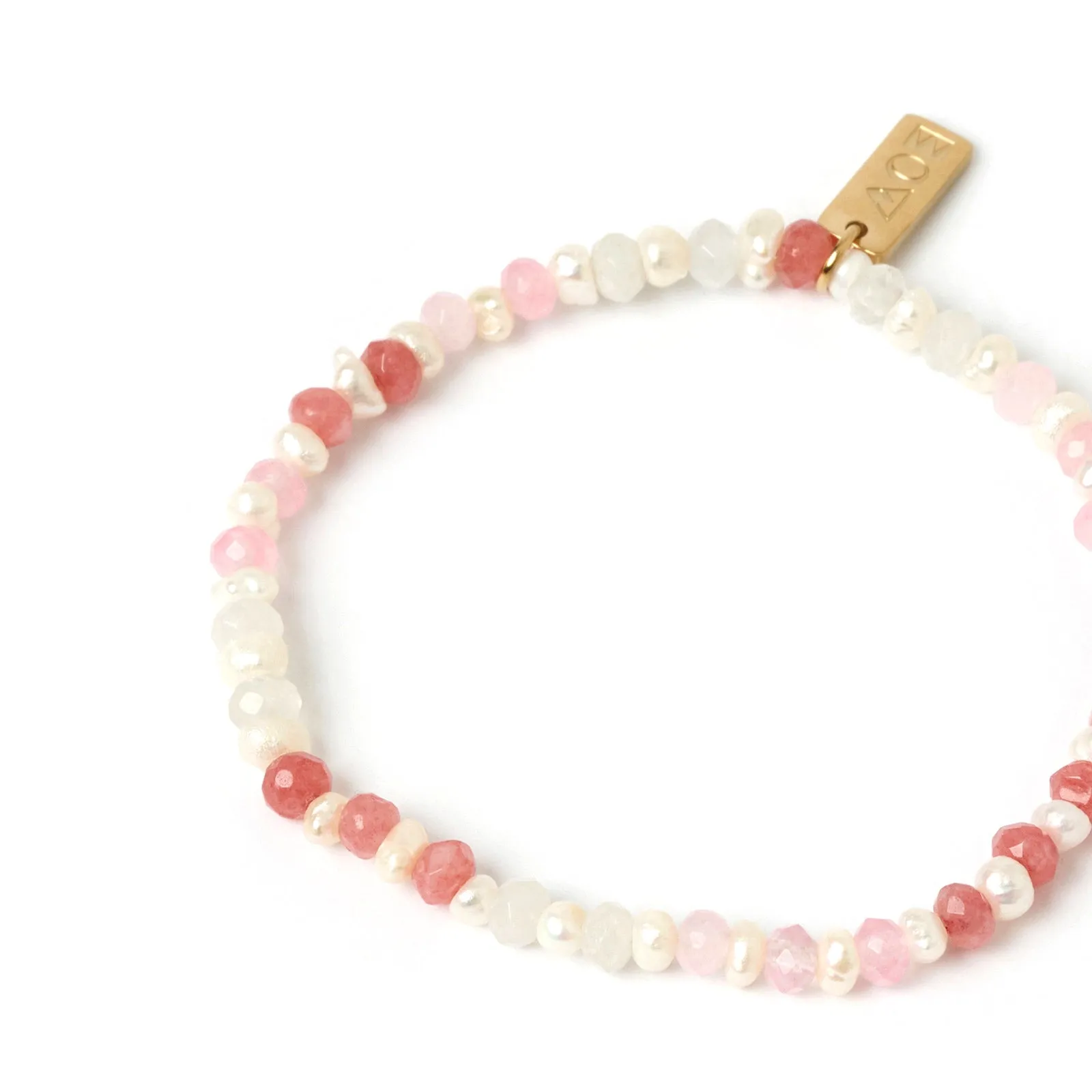 Bloom Pearl and Gemstone Bracelet - Watermelon