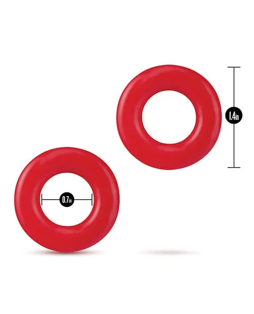 Blush Stay Hard Donut Rings - Red Pack Of 2