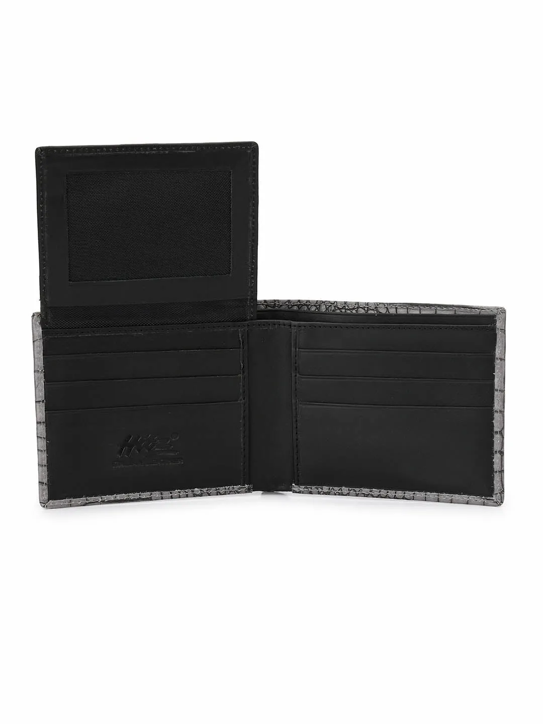 BS-CROCO-1568 GREY LEATHER WALLETS