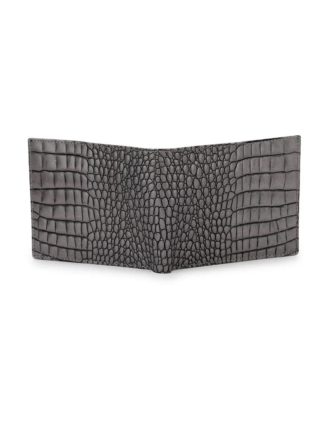 BS-CROCO-1568 GREY LEATHER WALLETS