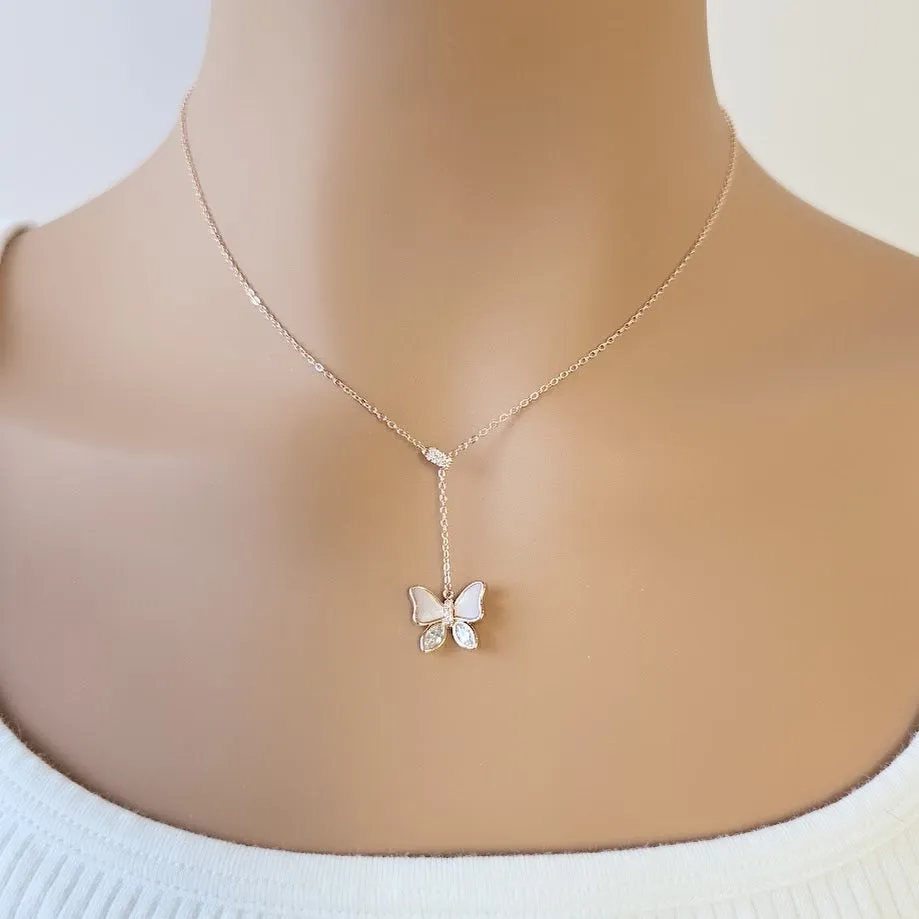 Butterfly Mother of Pearl Necklace