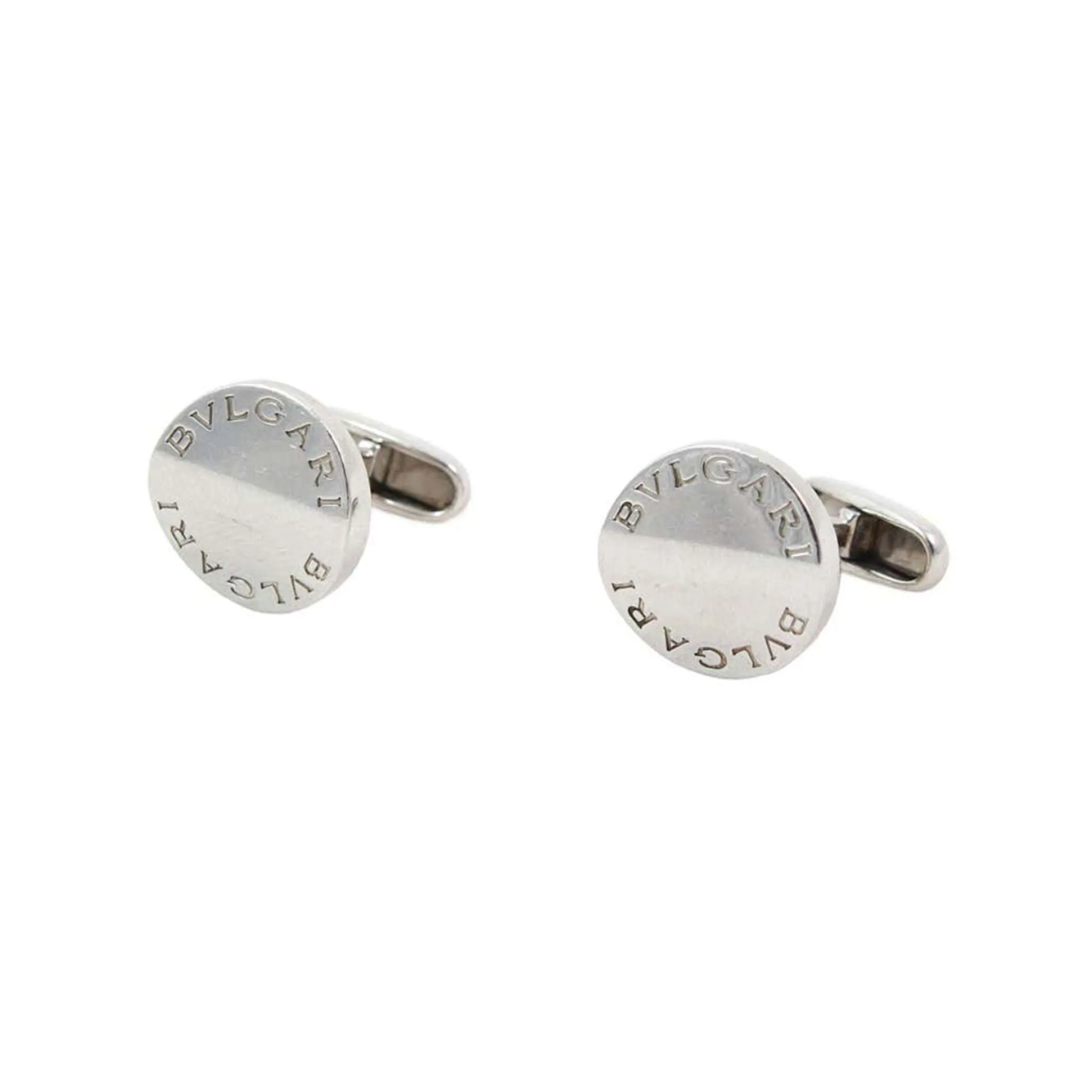 BVLGARI Circa 1990s Sterling Silver Cufflinks