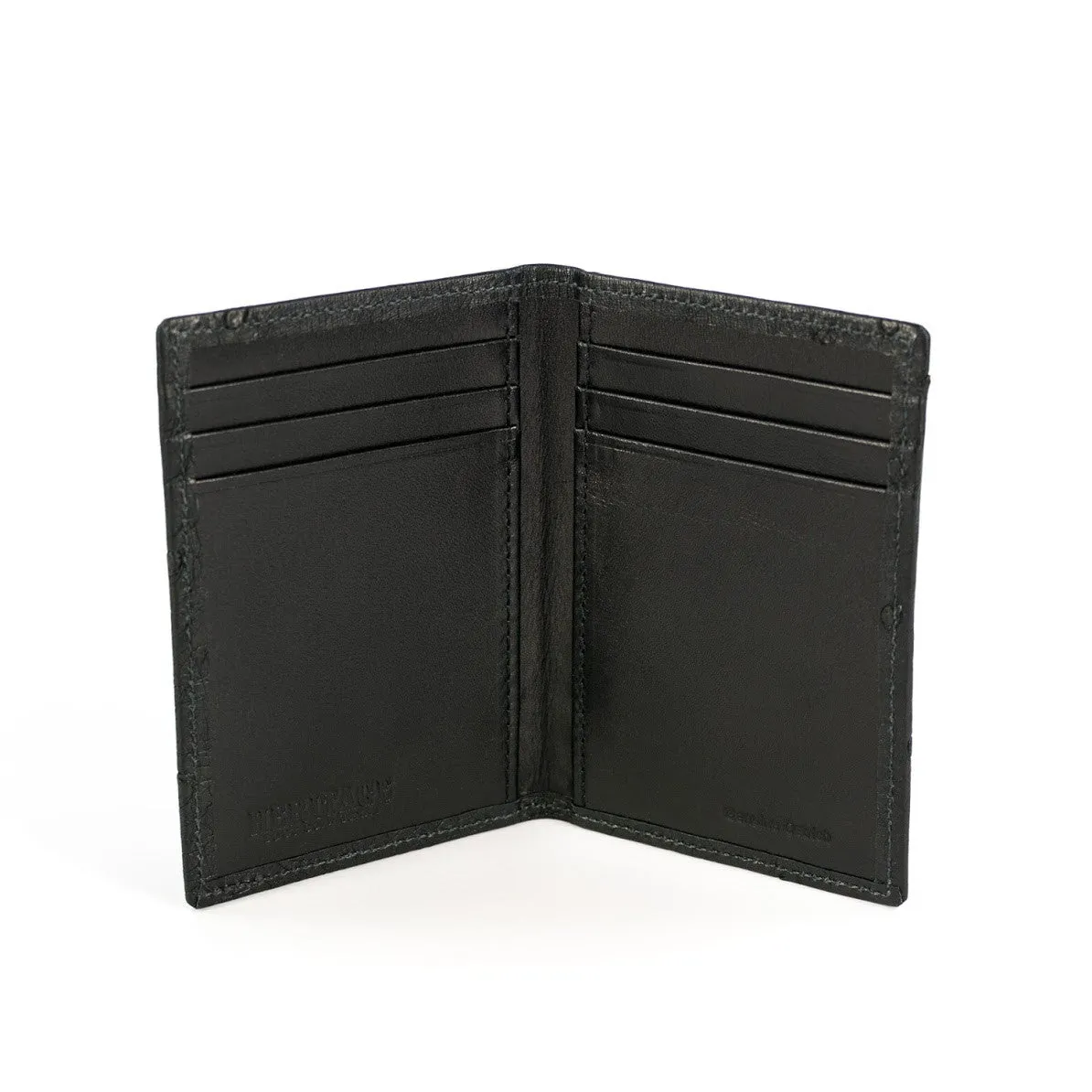 Card Case in Black Ostrich