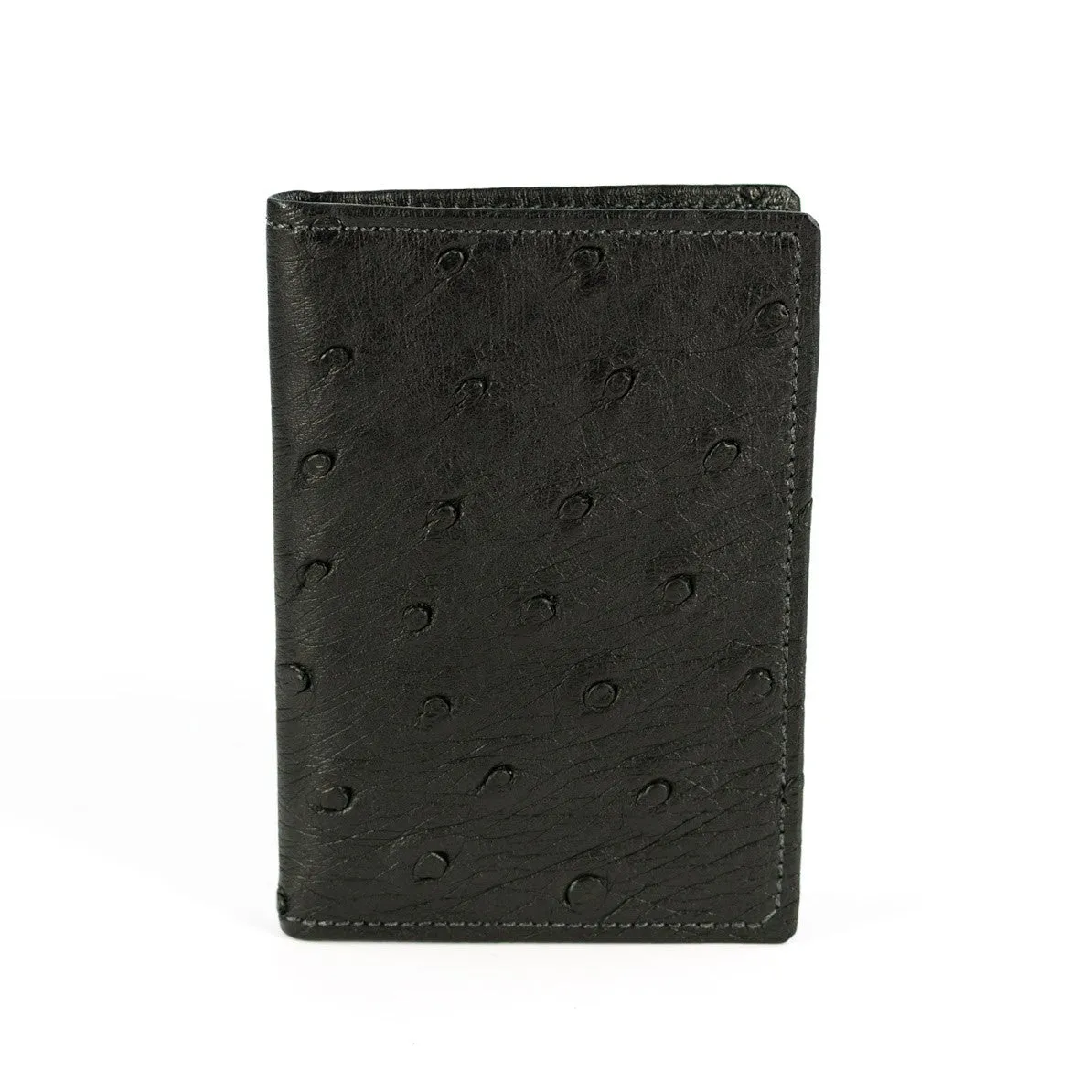 Card Case in Black Ostrich