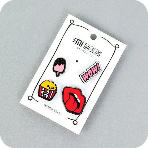 Cartoon Collar Acrylic Badge Enamel Pins