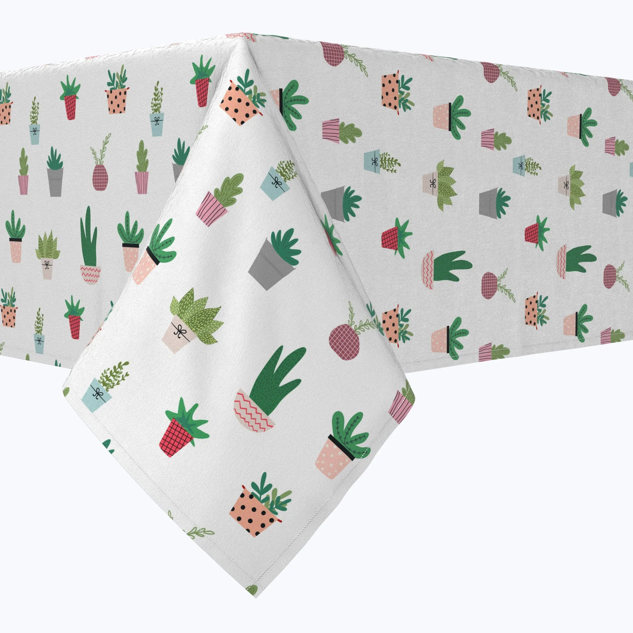 Cartoon Succulents Cotton Rectangles