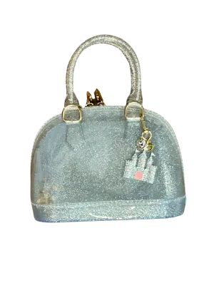 Cate Silver Sparkle Purse w/Crystal Castle Charm