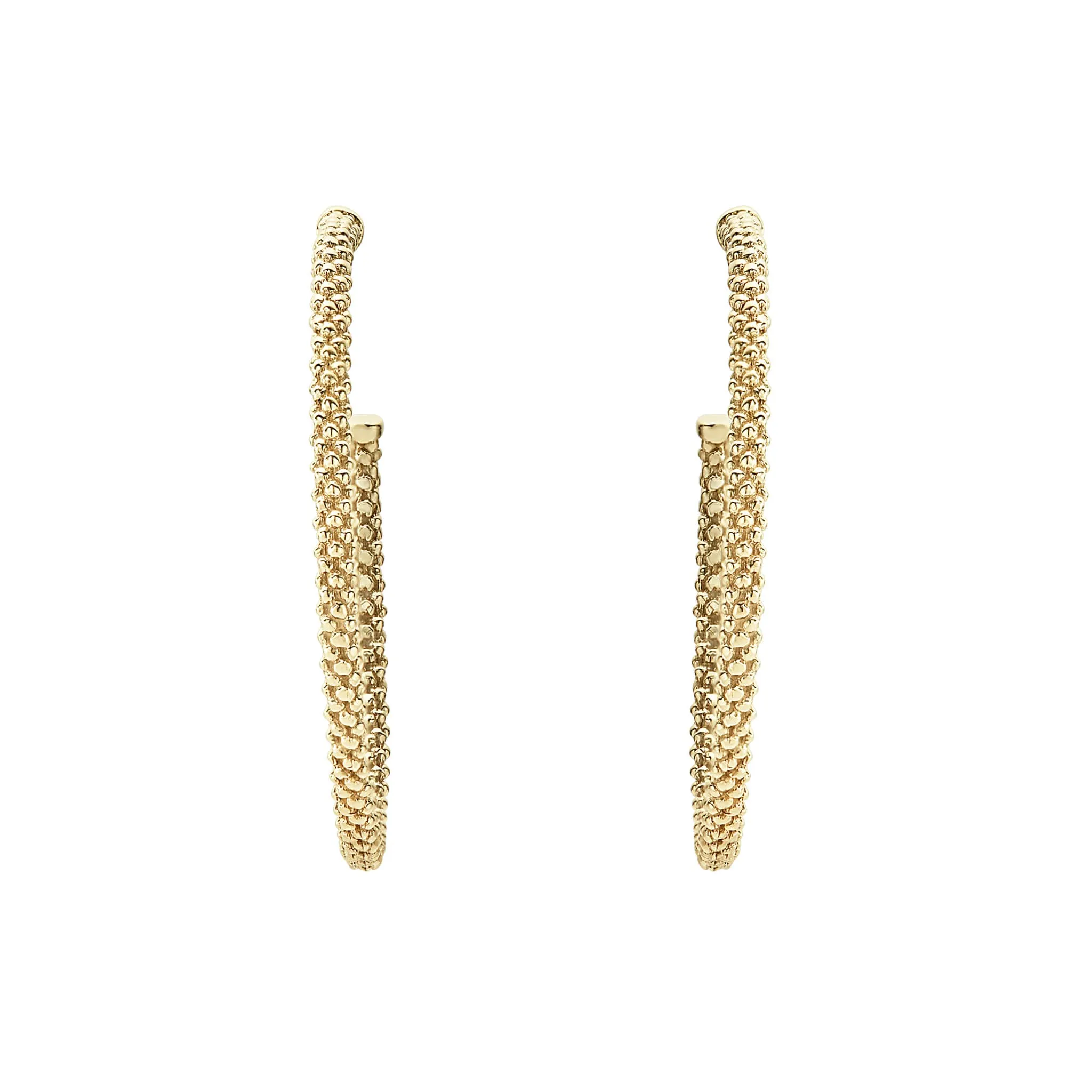 Caviar Gold 18K Gold Caviar Hoop Earrings