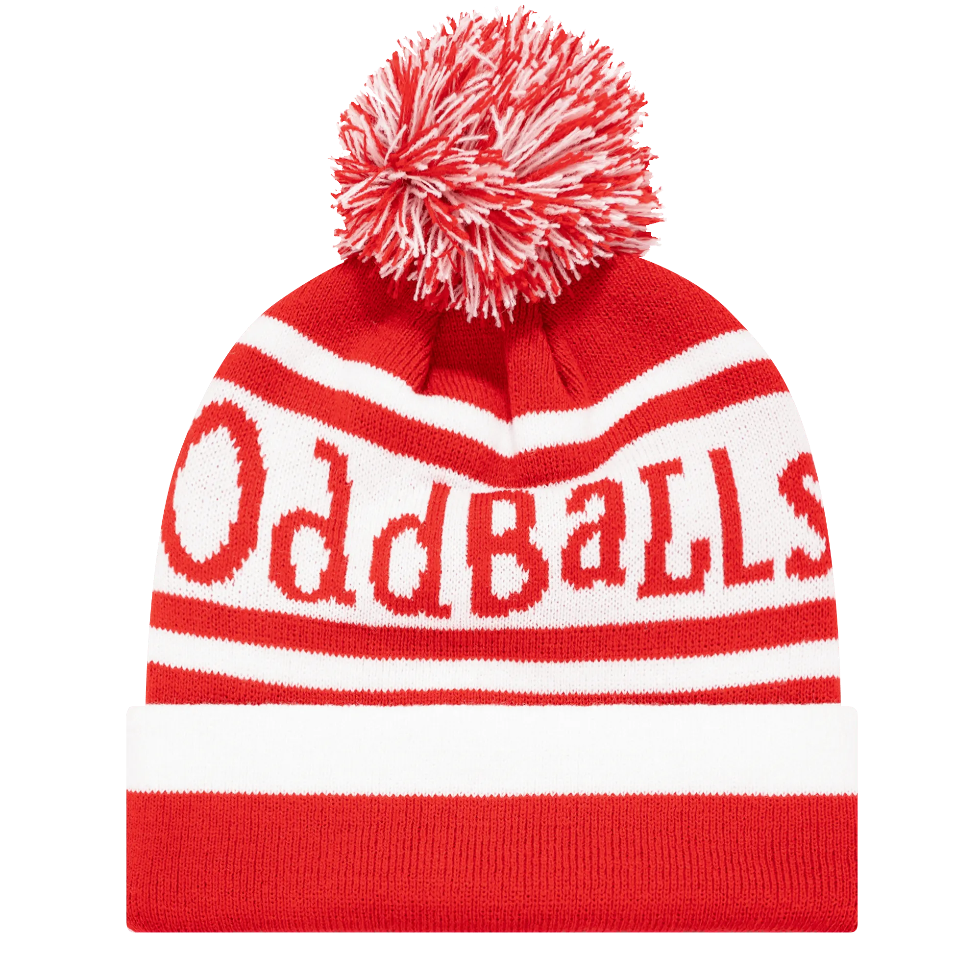 Cherry | White - Bobble Hat