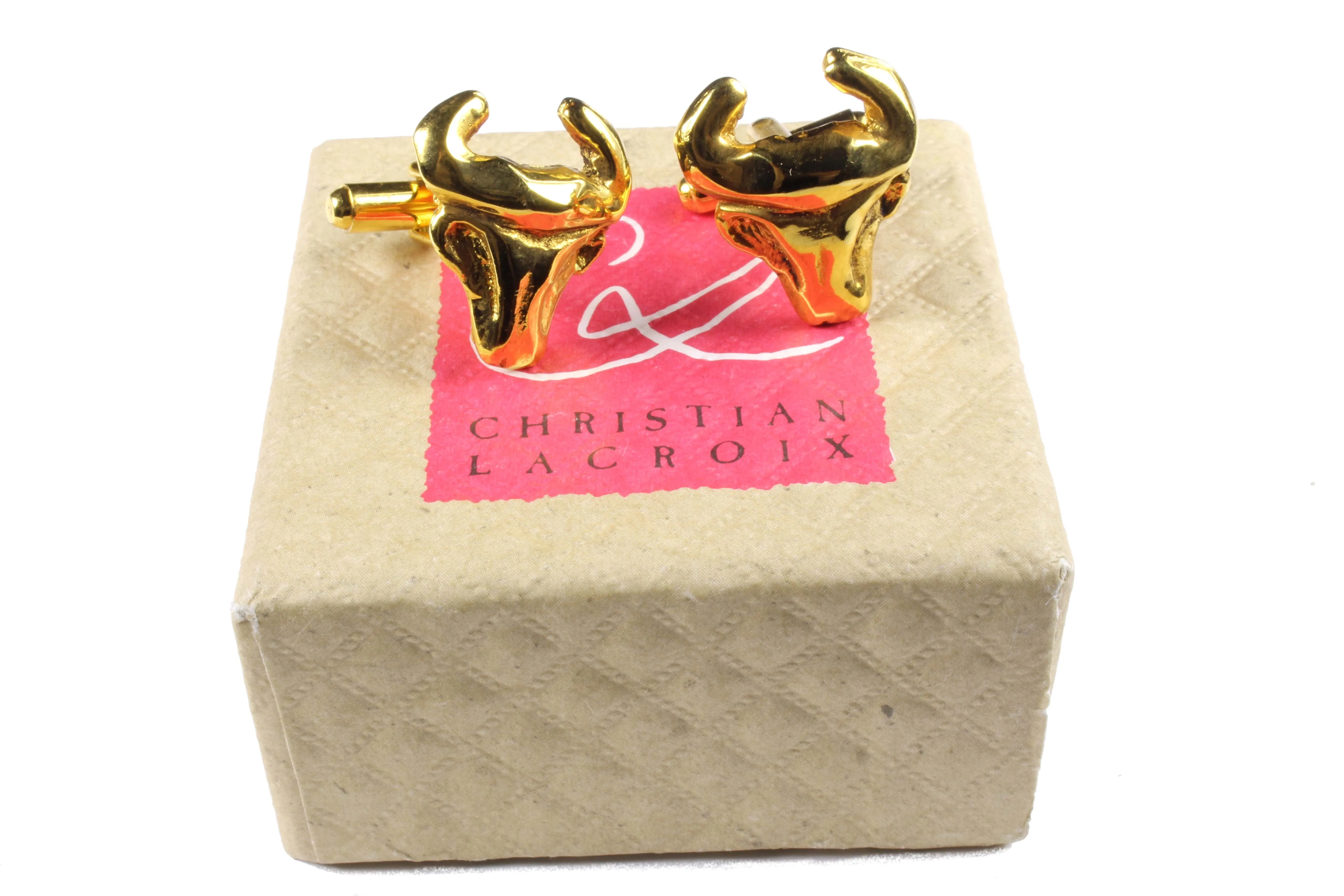 CHRISTIAN LACROIX bull head cufflinks