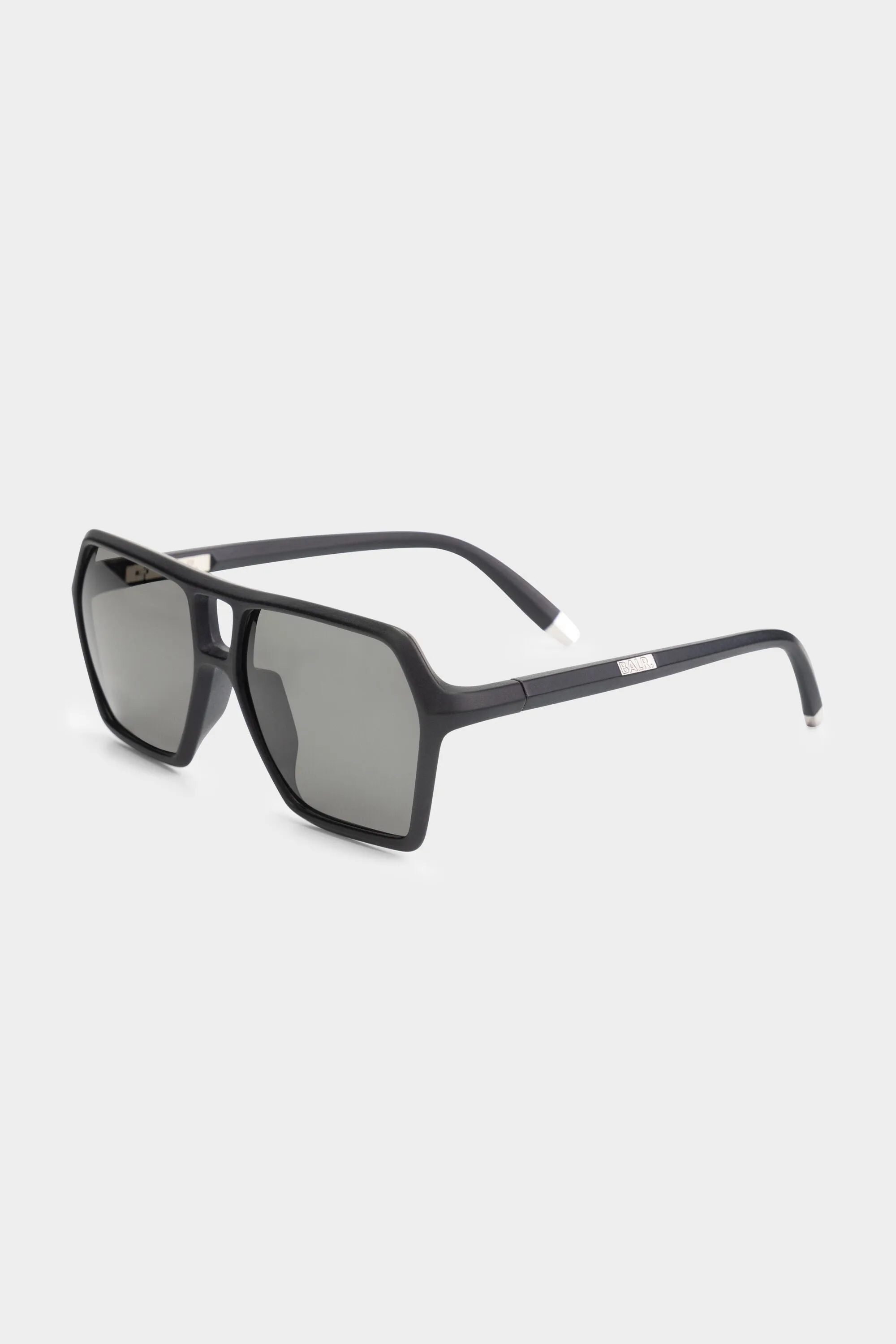 Classic Aviator Hexagon Sunglasses Black/Smoke Grey