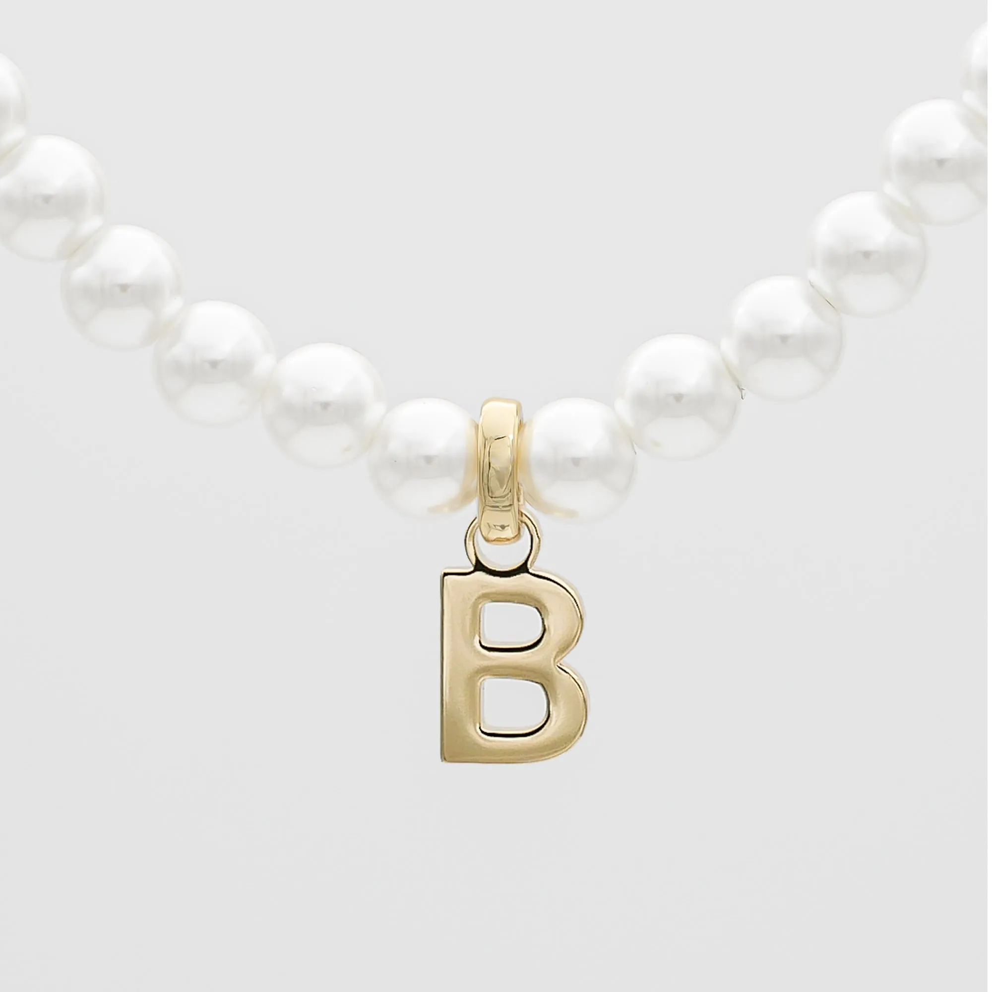 Classic Pearl Initial Necklace