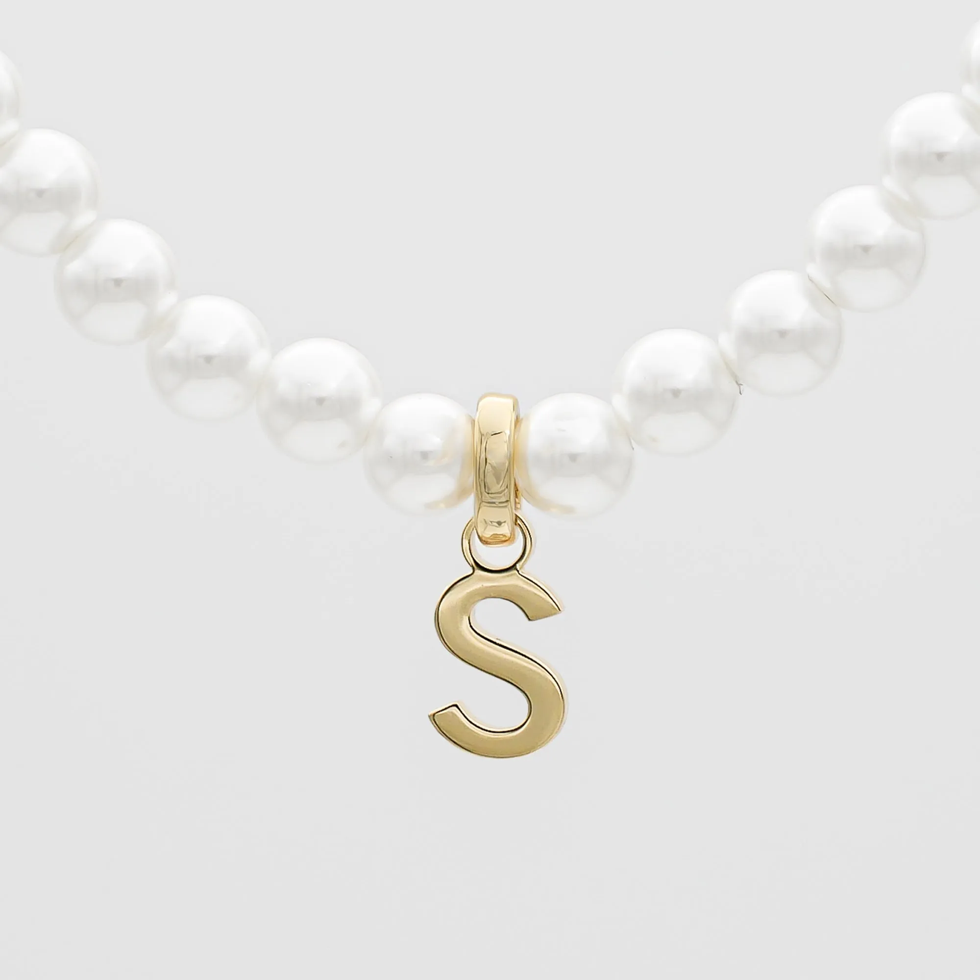 Classic Pearl Initial Necklace