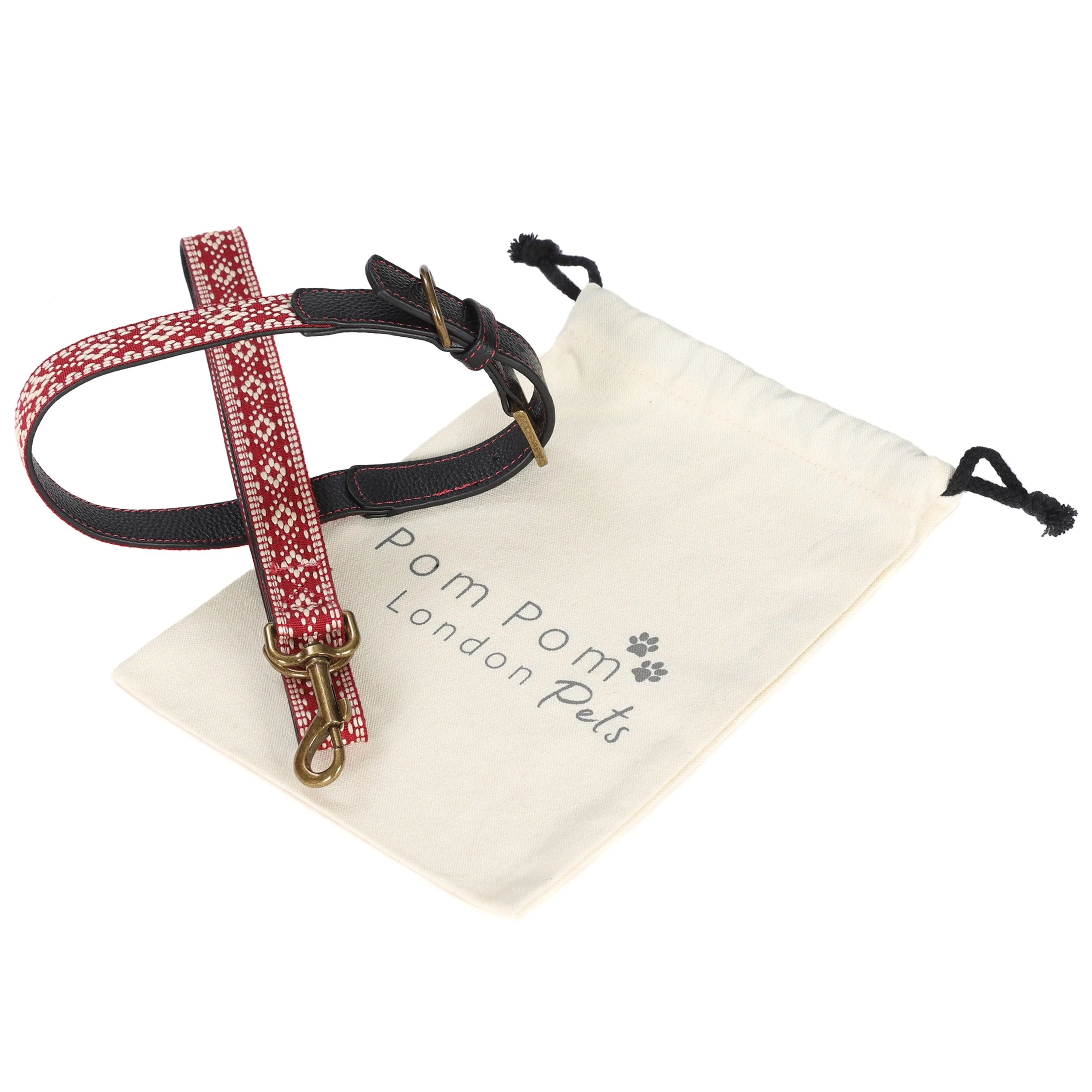 Collar and Lead Set - Cranberry