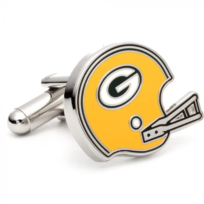 Cufflinks Inc - Retro Green Bay Packers Helmet Cufflinks