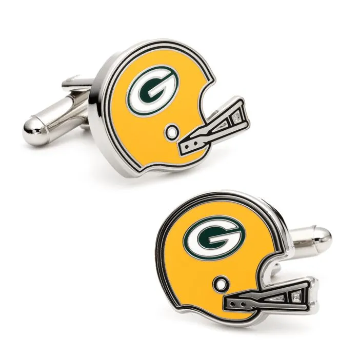 Cufflinks Inc - Retro Green Bay Packers Helmet Cufflinks