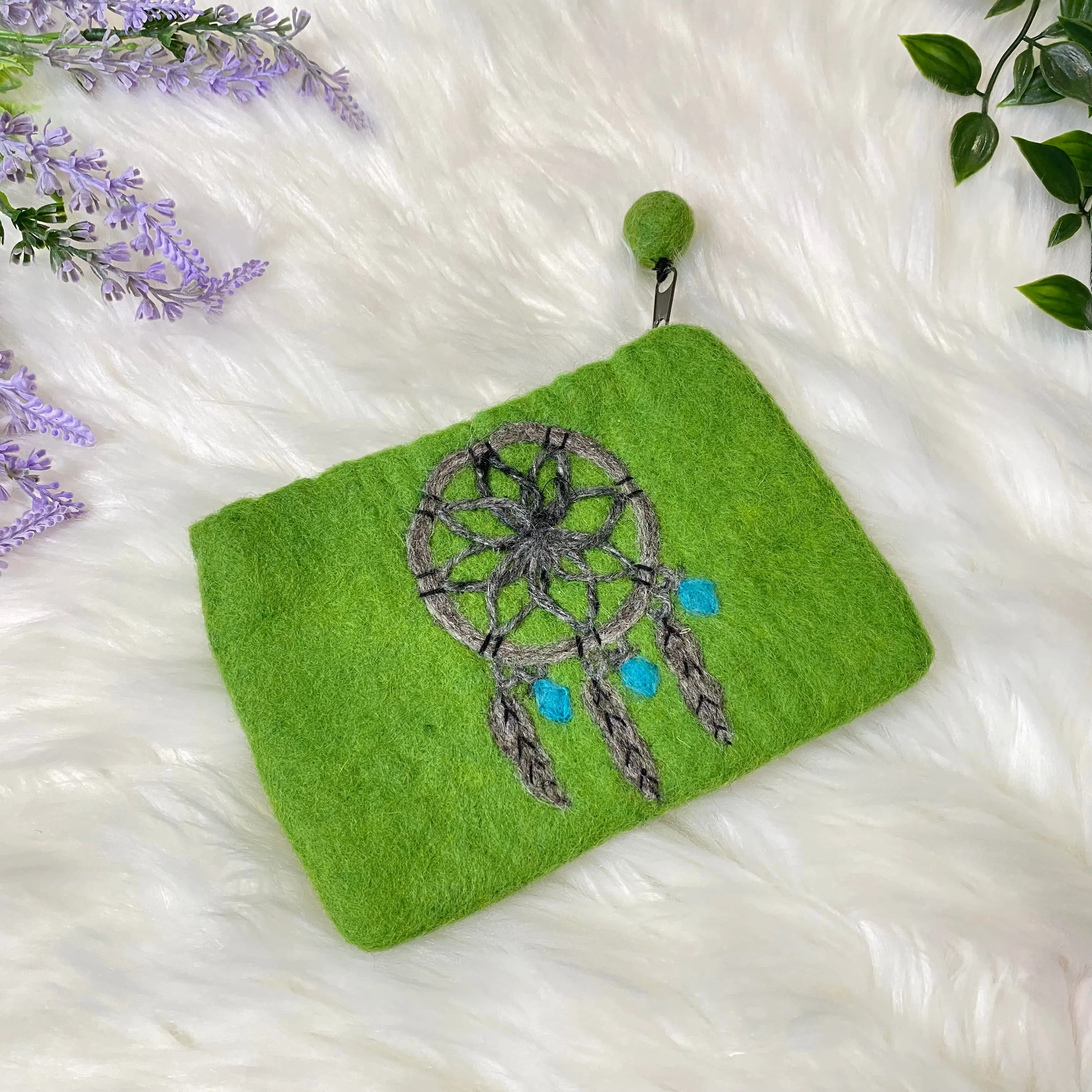 Dream Catchers Designed Felt Pouch