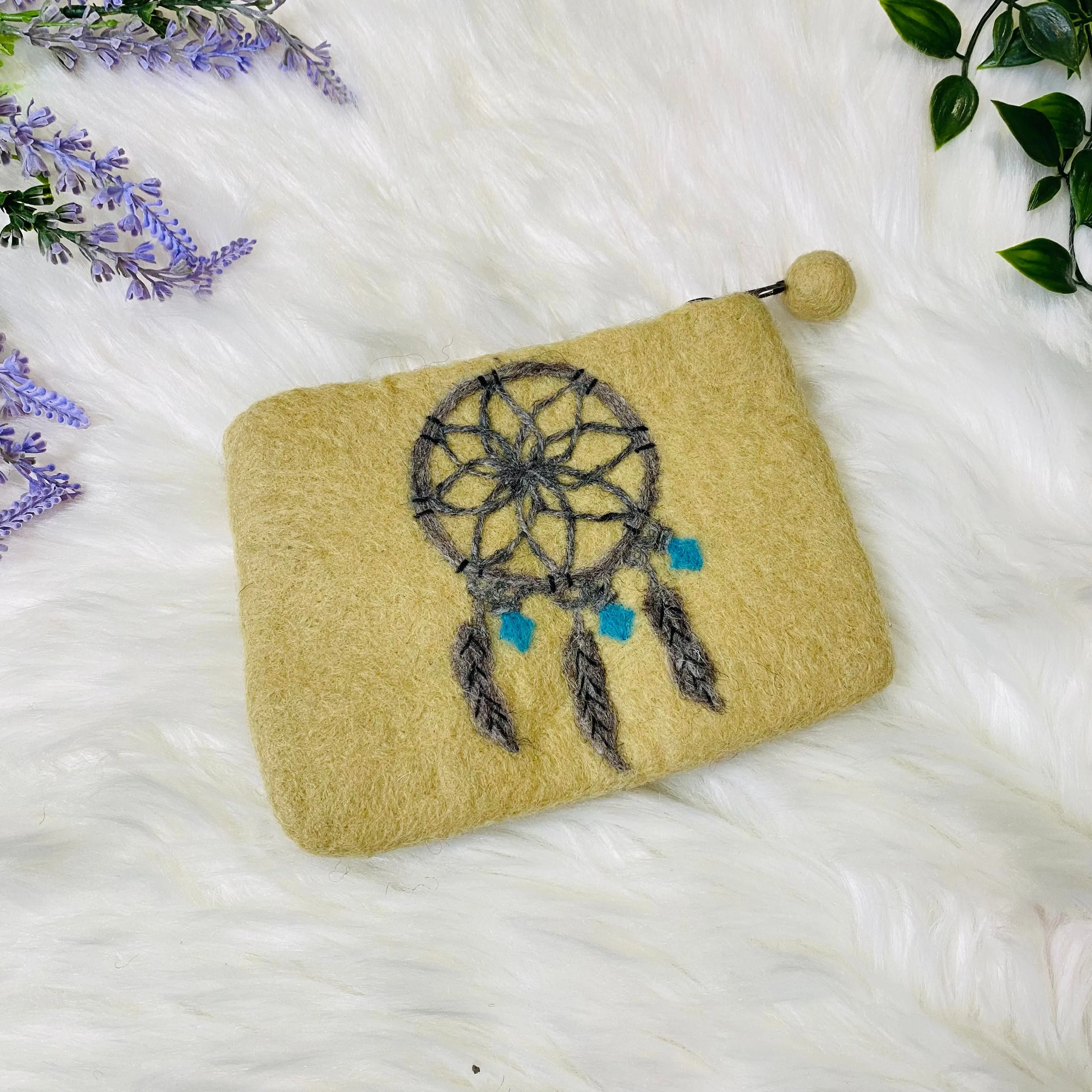 Dream Catchers Designed Felt Pouch