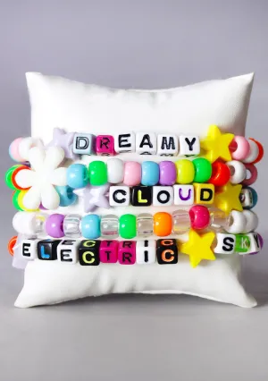 Dream High 5PC Stacked Rave Kandi Bracelet