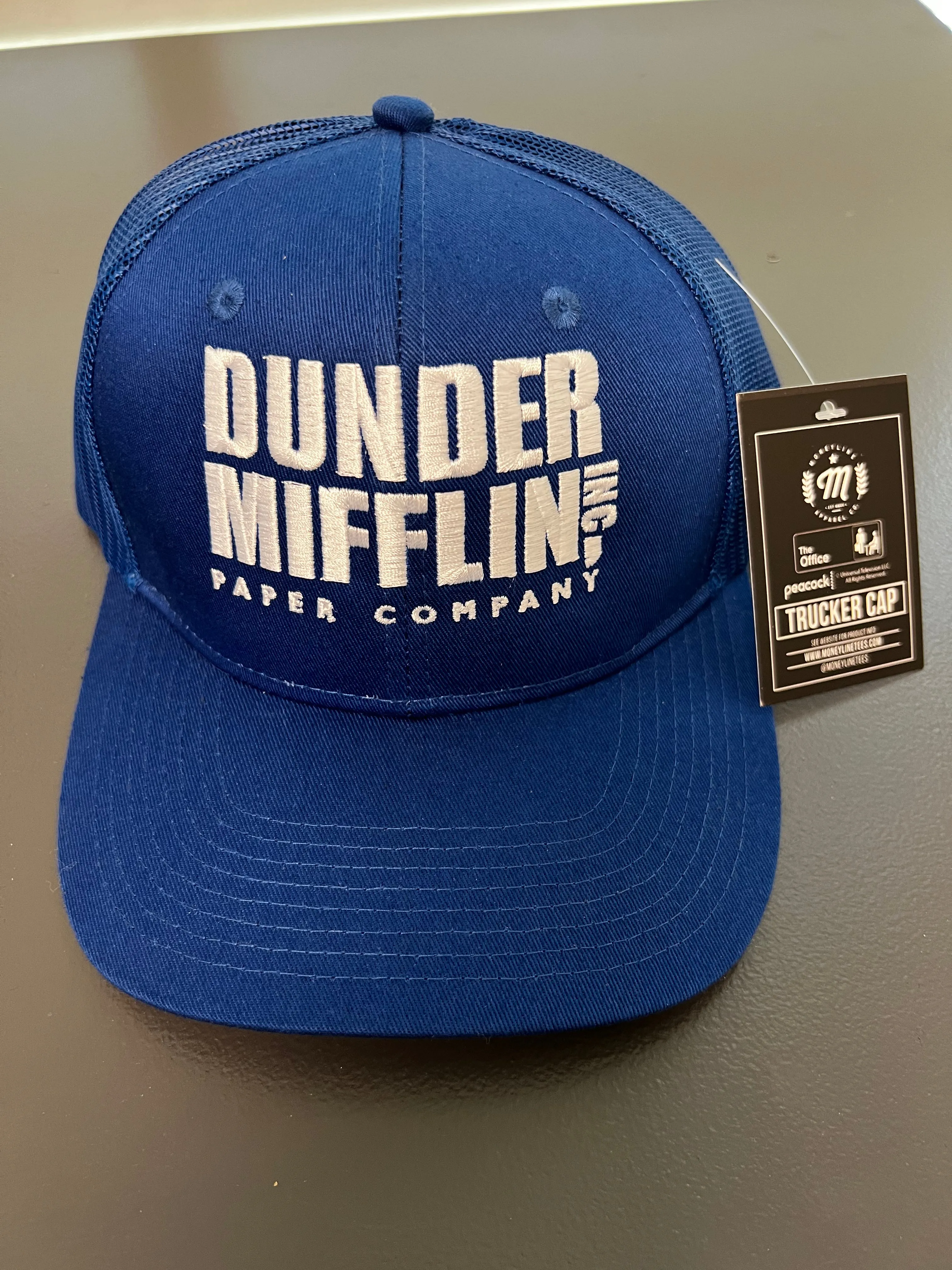 Dunder Mifflin - Premium Trucker Hat Royal Blue