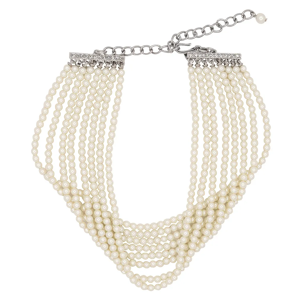 Eight Row Pearl Choker