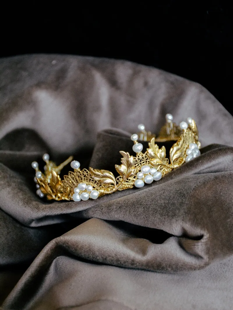 ELEANOR | Gold Bridal Crown