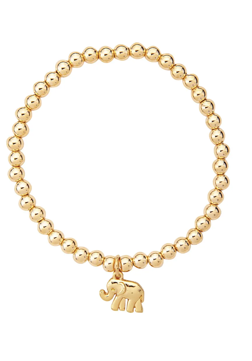 Elephant Pendant Plated Bracelet