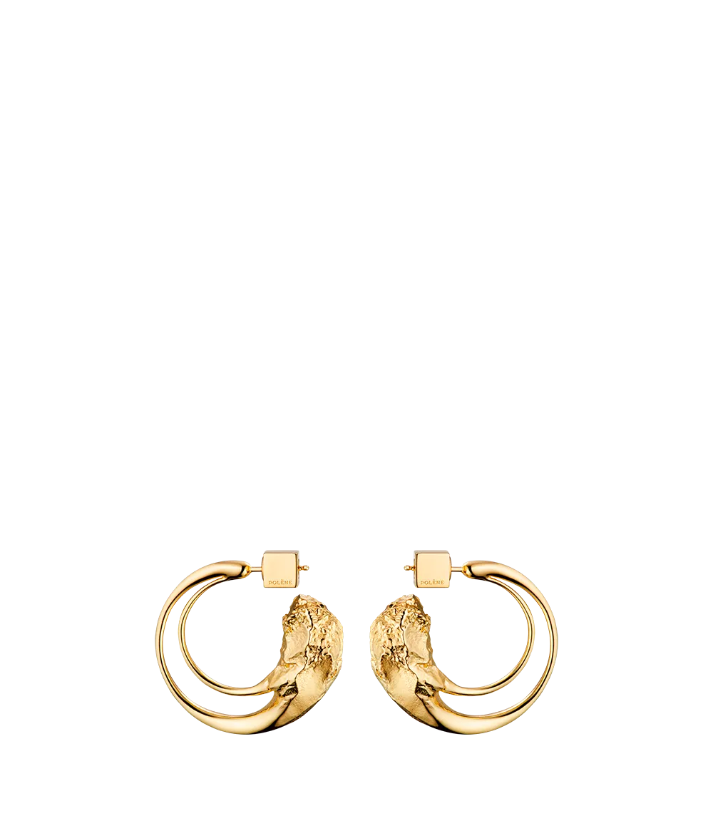 Eroz Hoop Earrings - 24 carat gold gilded