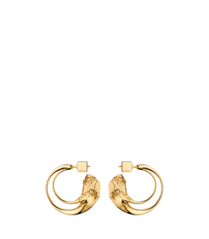 Eroz Hoop Earrings - 24 carat gold gilded