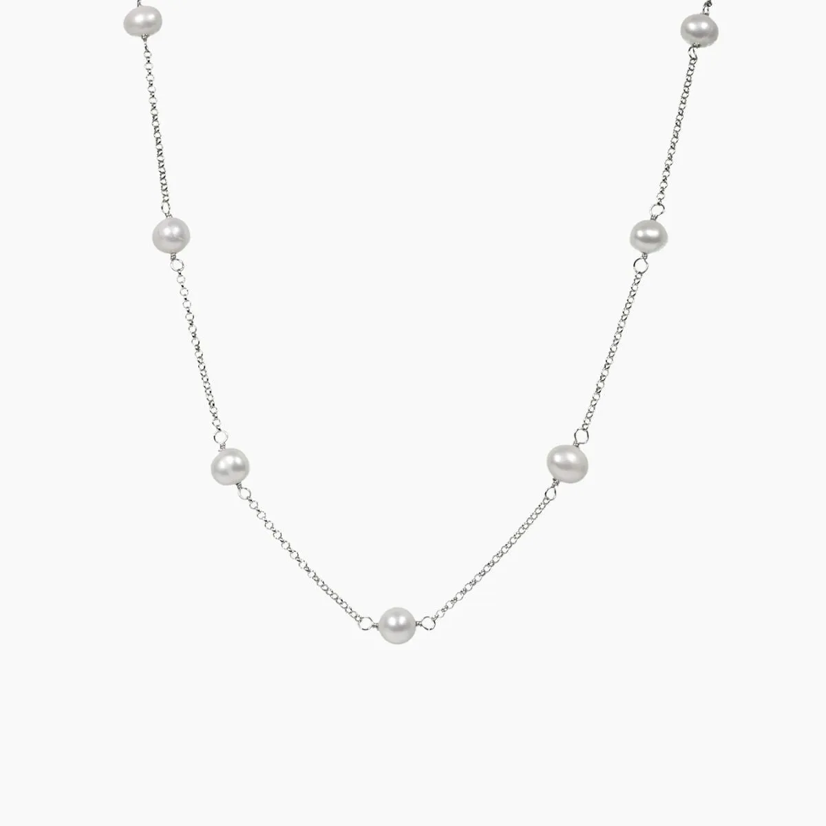 Freshwater Pearl Station Necklace